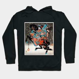 Woman on Galloping Horse in Snow Japan 1845 Utagawa Hiroshige Hoodie